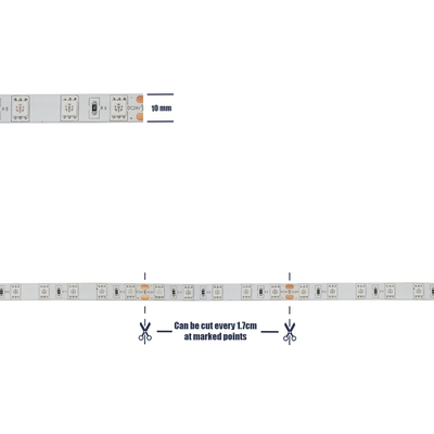 GLOBOSTAR® LUMAR 70326 Ταινία LED 14.4W/m 864lm/m 120° DC 24V Αδιάβροχη IP65 60 x SMD5050 Chip/m Μπλε Dimmable - Μ500 x Π1 x Υ0.2cm - Ρολό 5 Μέτρων - 5 Χρόνια Εγγύηση