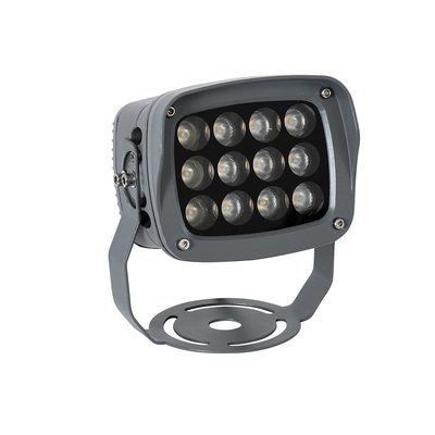 GLOBOSTAR® FLOODXENA 90121 Προβολέας Σποτ Wall Washer LED 12W 1320lm 10° AC 220-240V Αδιάβροχο IP65 Θερμό Λευκό 2700K - Bridgelux SMD Chip - Γκρι Ανθρακί - Μ13.5 x Π11.5 x Υ15cm - 3 Χρόνια Εγγύηση