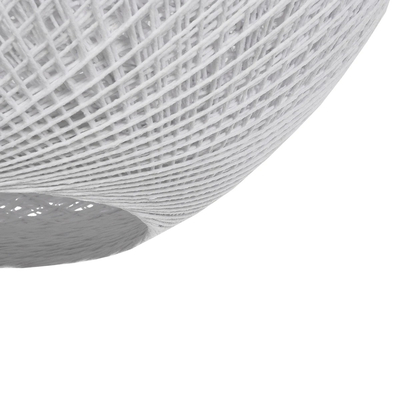 GLOBOSTAR® SOLEI 205-0007 Boho Κρεμαστό Φωτιστικό Οροφής με Ντουί 1 x E27 AC 220-240V IP20 - Λευκό - M40 x Π40 x Υ36cm