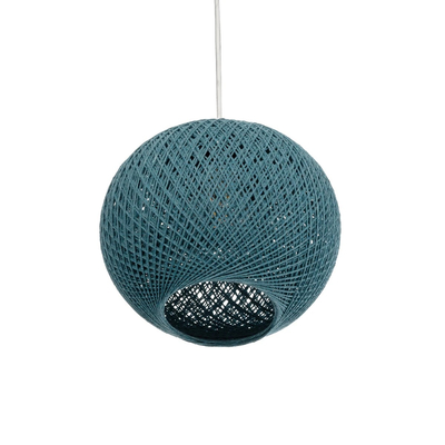 GLOBOSTAR® SOLEI 205-0012 Boho Κρεμαστό Φωτιστικό Οροφής με Ντουί 1 x E27 AC 220-240V IP20 - Τιρκουάζ - M20 x Π20 x Υ25cm