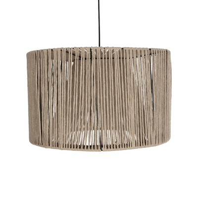 GLOBOSTAR® ZYLINDER 205-0022 Boho Κρεμαστό Φωτιστικό Οροφής με Ντουί 1 x E27 AC 220-240V IP20 - Μπεζ - M50 x Π50 x Υ32cm