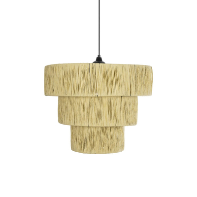 GLOBOSTAR® COROIN 205-0034 Boho Κρεμαστό Φωτιστικό Οροφής με Ντουί 1 x E27 AC 220-240V IP20 - Μπεζ - M40 x Π40 x Υ35cm