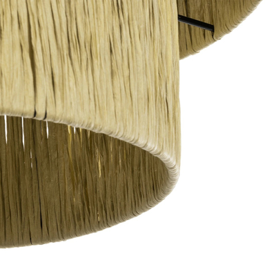 GLOBOSTAR® COROIN 205-0034 Boho Κρεμαστό Φωτιστικό Οροφής με Ντουί 1 x E27 AC 220-240V IP20 - Μπεζ - M40 x Π40 x Υ35cm