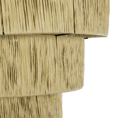 GLOBOSTAR® COROIN 205-0034 Boho Κρεμαστό Φωτιστικό Οροφής με Ντουί 1 x E27 AC 220-240V IP20 - Μπεζ - M40 x Π40 x Υ35cm