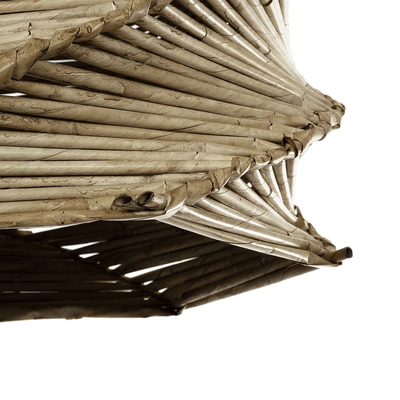 GLOBOSTAR® HUSLE 205-0045 Boho Κρεμαστό Φωτιστικό Οροφής με Ντουί 1 x E27 AC 220-240V IP20 - Μπεζ - M31 x Π31 x Υ28cm