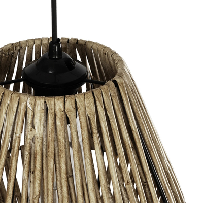 GLOBOSTAR® CASTILLO 205-0046 Boho Κρεμαστό Φωτιστικό Οροφής με Ντουί 1 x E27 AC 220-240V IP20 - Μπεζ - M26 x Π26 x Υ36cm