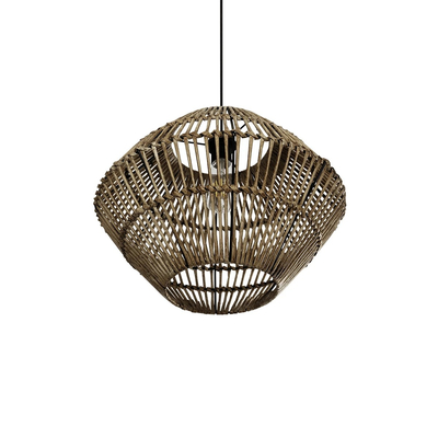 GLOBOSTAR® KEGEL 205-0048 Boho Κρεμαστό Φωτιστικό Οροφής με Ντουί 1 x E27 AC 220-240V IP20 - Μπεζ - M46 x Π46 x Υ35cm