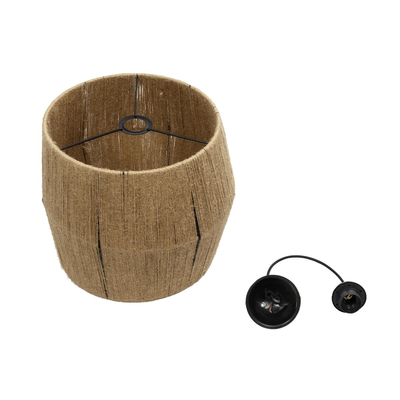 GLOBOSTAR® CONE 205-0057 Boho Κρεμαστό Φωτιστικό Οροφής με Ντουί 1 x E27 AC 220-240V IP20 - Μπεζ - M38 x Π38 x Υ34cm