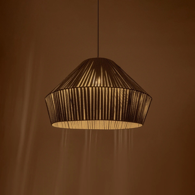 GLOBOSTAR® NUI 205-0066 Boho Κρεμαστό Φωτιστικό Οροφής με Ντουί 1 x E27 AC 220-240V IP20 - Γκρι - M60 x Π60 x Υ41cm