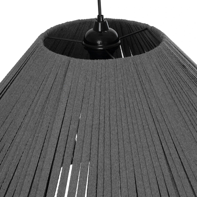 GLOBOSTAR® NUI 205-0066 Boho Κρεμαστό Φωτιστικό Οροφής με Ντουί 1 x E27 AC 220-240V IP20 - Γκρι - M60 x Π60 x Υ41cm