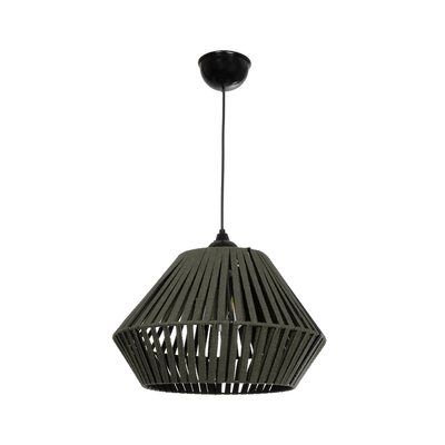 GLOBOSTAR® NUI 205-0069 Boho Κρεμαστό Φωτιστικό Οροφής με Ντουί 1 x E27 AC 220-240V IP20 - Πρασίνο - M36 x Π36 x Υ27cm