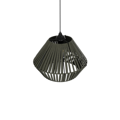 GLOBOSTAR® NUI 205-0069 Boho Κρεμαστό Φωτιστικό Οροφής με Ντουί 1 x E27 AC 220-240V IP20 - Πρασίνο - M36 x Π36 x Υ27cm