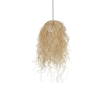 GLOBOSTAR® PIOVERE 205-0078 Boho Κρεμαστό Φωτιστικό Οροφής με Ντουί 1 x E27 AC 220-240V IP20 - Μπεζ - M35 x Π35 x Υ70cm