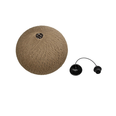 GLOBOSTAR® SOLEI 205-0001 Boho Κρεμαστό Φωτιστικό Οροφής με Ντουί 1 x E27 AC 220-240V IP20 - Μπεζ - M40 x Π40 x Υ36cm