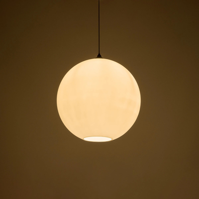 GLOBOSTAR® GABIA 206-0002 Μοντέρνο Κρεμαστό Φωτιστικό Οροφής με Ντουί 1 x E27 AC 220-240V IP20 - Λευκό - Μ40 x Π40 x Υ42cm