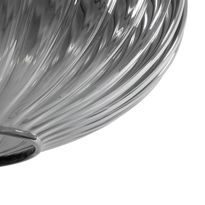 GLOBOSTAR® PERA 206-0010 Μοντέρνο Κρεμαστό Φωτιστικό Οροφής με Ντουί 1 x E27 AC 220-240V IP20 - Μαύρο Φιμέ - Μ30 x Π30 x Υ22cm