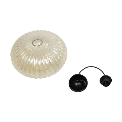 GLOBOSTAR® PERA 206-0012 Μοντέρνο Κρεμαστό Φωτιστικό Οροφής με Ντουί 1 x E27 AC 220-240V IP20 - Mελί - Μ30 x Π30 x Υ22cm