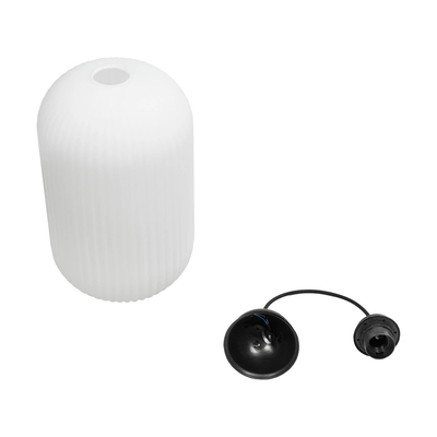 GLOBOSTAR® MELONI 206-0019 Μοντέρνο Κρεμαστό Φωτιστικό Οροφής με Ντουί 1 x E27 AC 220-240V IP20 - Λευκό - Μ20 x Π20 x Υ38cm