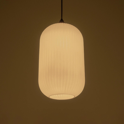 GLOBOSTAR® MELONI 206-0019 Μοντέρνο Κρεμαστό Φωτιστικό Οροφής με Ντουί 1 x E27 AC 220-240V IP20 - Λευκό - Μ20 x Π20 x Υ38cm