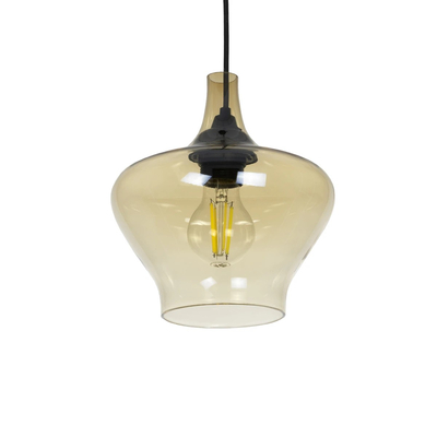 GLOBOSTAR® OVOCE 206-0033 Μοντέρνο Κρεμαστό Φωτιστικό Οροφής με Ντουί 1 x E27 AC 220-240V IP20 - Mελί - Μ20 x Π20 x Υ22cm