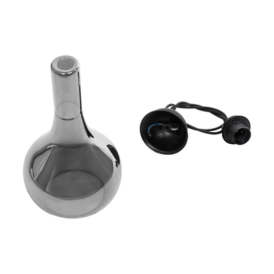 GLOBOSTAR® ΤΟΝΕ 206-0034 Μοντέρνο Κρεμαστό Φωτιστικό Οροφής με Ντουί 1 x E27 AC 220-240V IP20 - Μαύρο Φιμέ - Μ20 x Π20 x Υ36cm