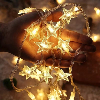 Ηλιακή γιρλάντα φωτισμού LED - Αστέρι - 5m+1m - 20D - 152851 - Warm White