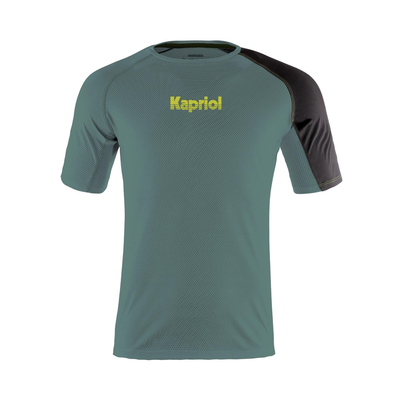 Μπλούζα t-shirt quickdry μαύρη - πράσινη 100% Πολυεστέρας XL / 60123