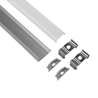 GLOBOSTAR® ALP-LINEAR CURBARIO 70802-1M Επιφανειακό Εύκαμπτο Προφίλ Αλουμινίου με Λευκό Γαλακτερό Πατητό Κάλυμμα για Ταινίες LED IP20 - Ασημί & Λευκό - Μ100 x Π1.8 x Υ0.5cm