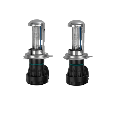 GLOBOSTAR® HID 84047 Λάμπα Xenon H4 H/L Super Vision Υψηλής Φωτεινότητας +30% 35W/70W 3500lm/7000lm 360° DC 12V Αδιάβροχο IP65 Ultra Ψυχρό Λευκό 8000K - Μ4.8 x Π4.8 x Υ10.2cm - Πακέτο 2 Τεμαχίων - 2 Χρόνια Εγγύηση