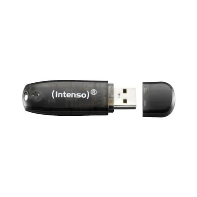 Intenso 16GB Rainbow USB 2.0 Flash Drive - Black
