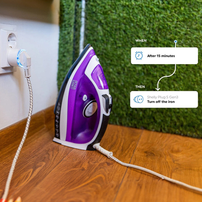 3800235261859 | Shelly Plug S MTR Gen3 W (12A 2500W) - Μαύρο