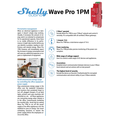 3800235269107 | Shelly Qubino Wave Pro 1PM - EAN 3800235269107