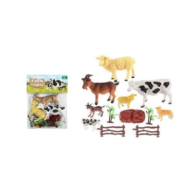 Σετ φιγούρες ζώων φάρμας - 12pcs - 124-32E - 917523