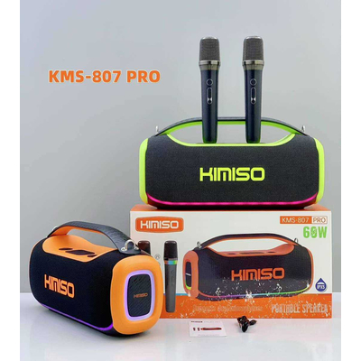 Ασύρματο ηχείο Bluetooth με 2 μικρόφωνα Karaoke - KMS-807 Pro - 813782 - Orange