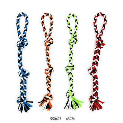 Υφασμάτινο παιχνίδι σκύλου σχοινί με κόμπους - 43cm - 12pcs - 550493