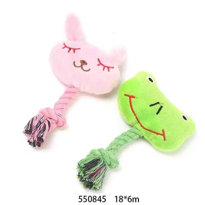 Λούτρινο παιχνίδι σκύλου ζωάκι με σχοινί - 18x6cm - 12pcs - 550845