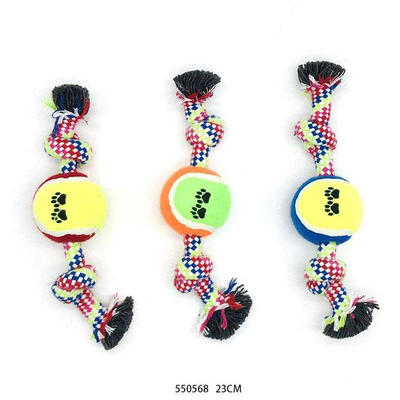 Παιχνίδι σκύλου σχοινί με μπάλα - 23cm - 12pcs - 550568