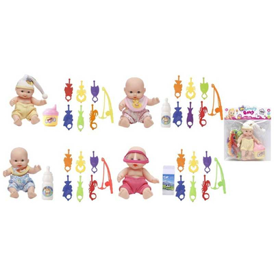 Κούκλα μωρό με σετ παιχνιδιών μπάνιου - 0812-2737 - 917414