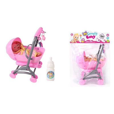 Παιδικό καροτσάκι mini με κούκλα - 0812-156 - 917426