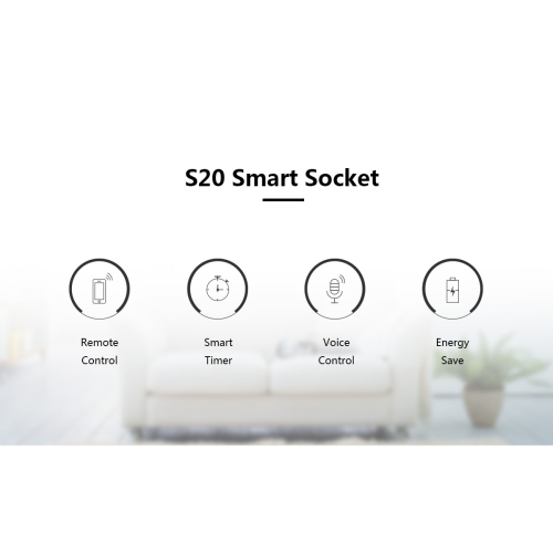 SONOFF S20 UK Smart Home Socket WiFi - Ασύρματη Εξύπνη Μπρίζα UK GloboStar 48454
