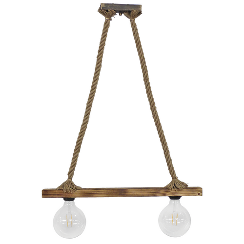 Ράγα μοντέρνο φωτιστικό Ε/27 RAGA 2L ROPE WOOD
