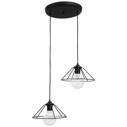 Φωτιστικό Κρεμαστό/Οροφής FUN-350 2L PENDEL BLACK