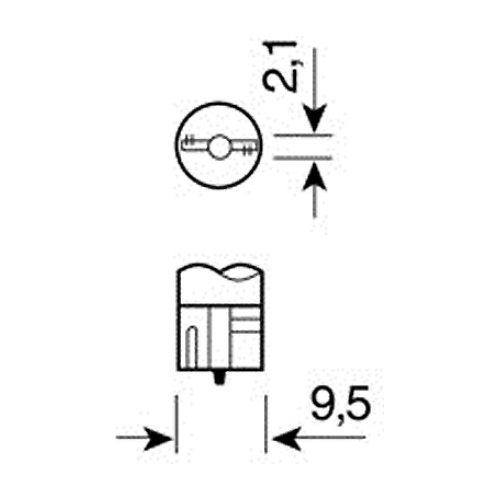 ΛΑΜΠΑ ΑΚΑΛΥΚΗ 12V/2W Τ10