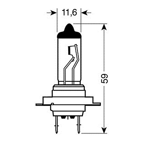H7 XENON-BLUE 12V/55W 57mm 4.500Κ