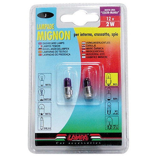 ΛΑΜΠΑΚΙΑ ΜΙΝΙΟΝ (J) 12V/2W BA7s ΜΩΒ 21mm