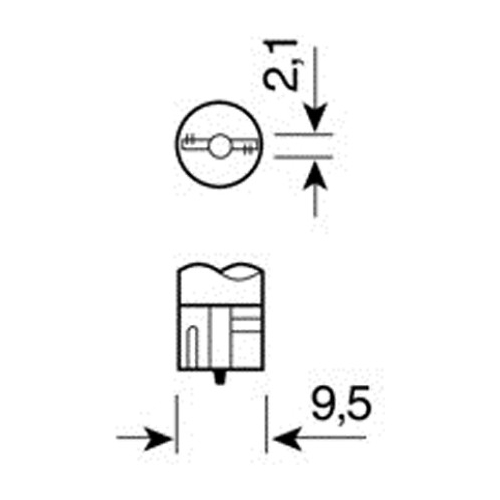 ΛΑΜΠΑΚΙΑ 12V/WB5W 5W W2.1x9.5d ΚΟΚΚΙΝΑ