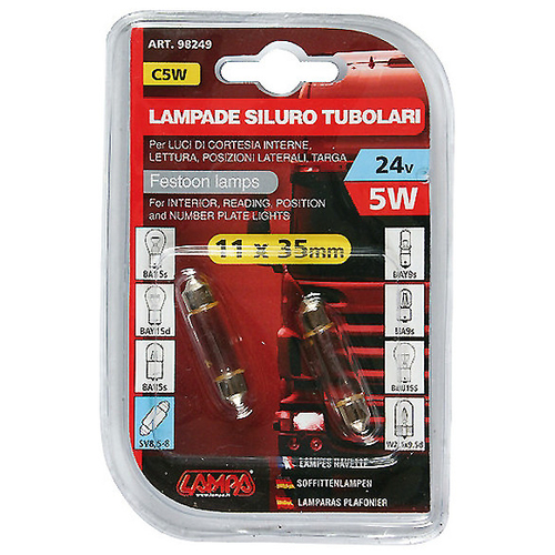 ΛΑΜΠΑΚΙ 24V C5W - 5W (SV8,5-8)