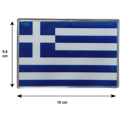 GREECE ΑΥΤΟΚΟΛΛΗΤΗ ΕΛΛΗΝΙΚΗ ΣΗΜΑΙΑ 10 X 6,8 cm ΜΠΛΕ/ΛΕΥΚΟ/ΧΡΩΜΙΟ ΜΕ ΕΠΙΚΑΛΥΨΗ ΣΜΑΛΤΟΥ- 1 ΤΕΜ.