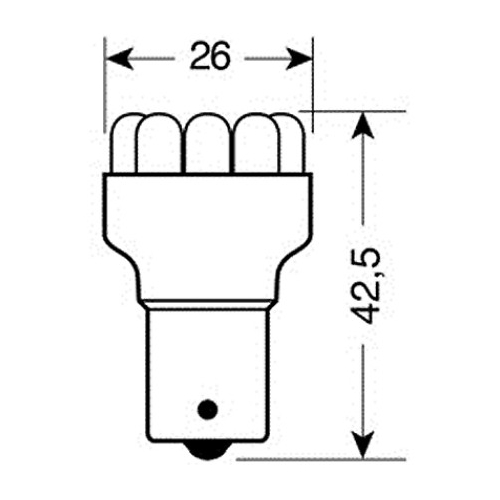 ΛΑΜΠΑ ΜΟΝΟΠΟΛΙΚΗ 11LED ΛΕΥΚΟ ΦΩΣ 12V