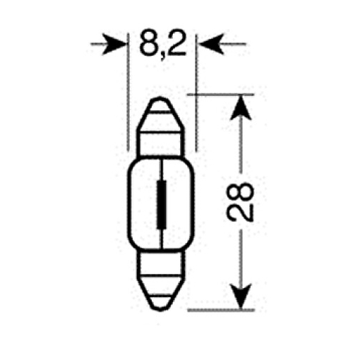 ΛΑΜΠΑΚΙΑ ΣΩΛΗΝΩΤΑ 15W/12V SV7-8 8x28mm